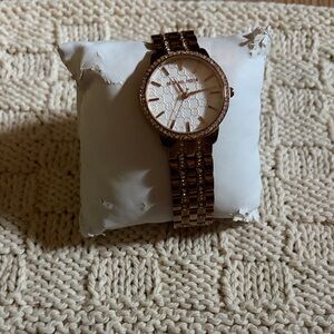 Michael Kors Rose Gold Watch with Crystal Accents